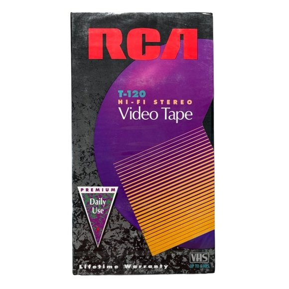 RCA 6 Hour VHS Video Tape T-120 Hi-Fi Stereo Premium Blank New Sealed - Picture 1 of 5